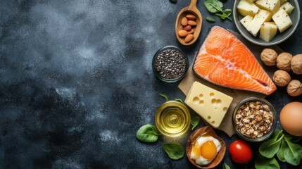 Low calories keto meals - Concept of healthy food and diet