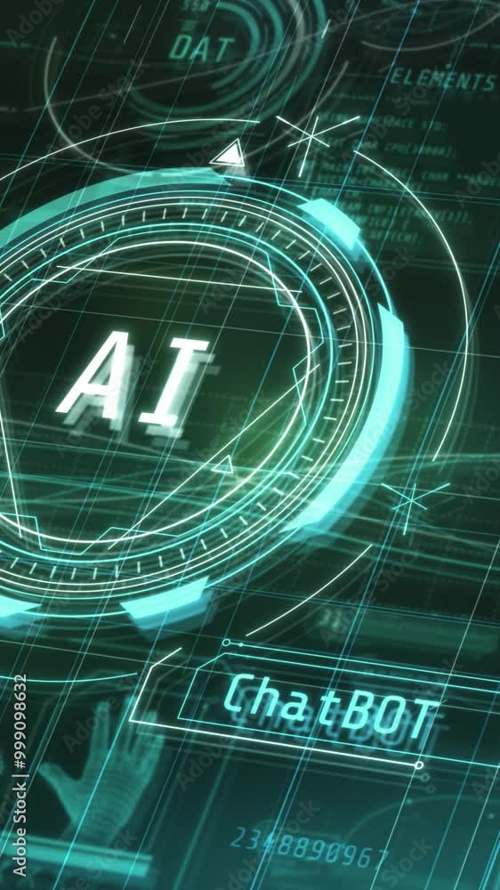 Aufkleber launch of artificial and intelligence in the digital space.