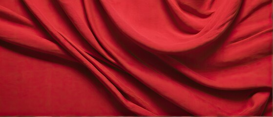 Obraz premium Red Fabric Draped