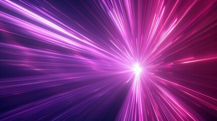 Abstract Purple and Pink Light Streaks Converging on a Bright Center