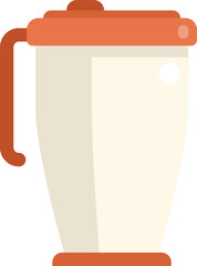 Reusable water bottle featuring a handle and a lid, ideal for outdoor activities