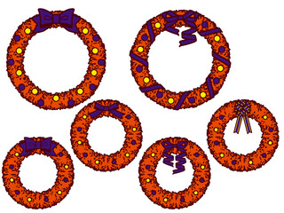 ハロウィンリース、セット