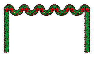 モール、リボン、緑1