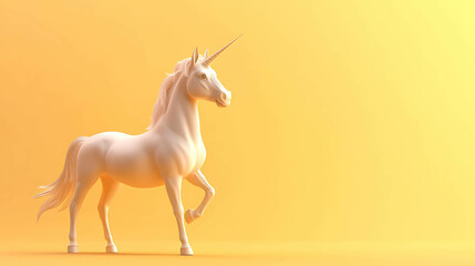 Obraz premium vector illustration of a horse with a yellow background