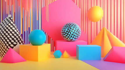 Fototapeta premium Colorful 3d abstract illustration