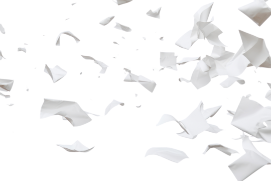 PNG Pieces of papers backgrounds flying white.
