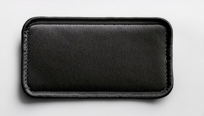 Fototapeta premium black rectangle embroidered patch mockup