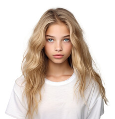 Naklejka premium PNG Latina teen girl portrait white photo.
