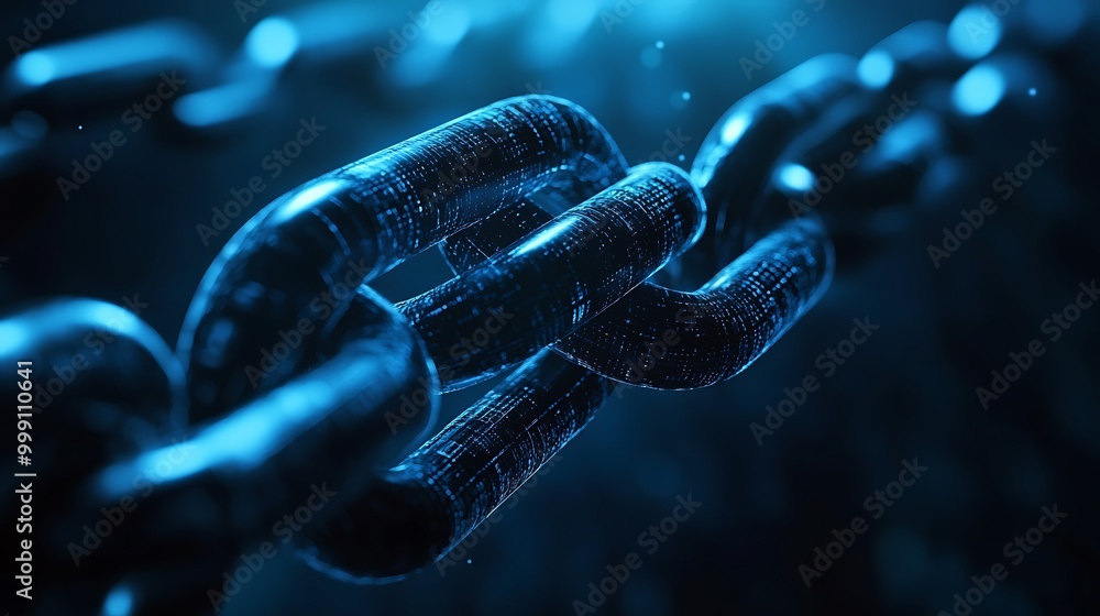 Poster abstract blockchain banner illustrating futuristic concepts and technological advancements