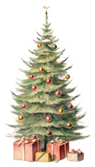 Fototapeta premium PNG Christmas tree drawing paper plant.