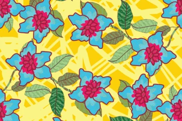 Gardinen Trendige Blumen Indonesian batik motifs with very distinctive plant patternsPrint  © Niyaska
