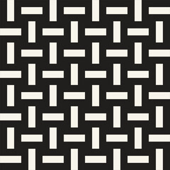 Vector seamless pattern. Repeating geometric elements. Stylish monochrome background design.