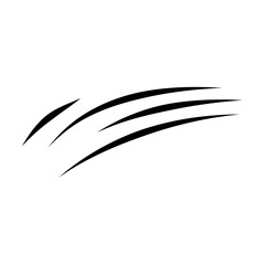 Doodle movement line elements. Cartoon movement lines. Cartoon line vector illustration