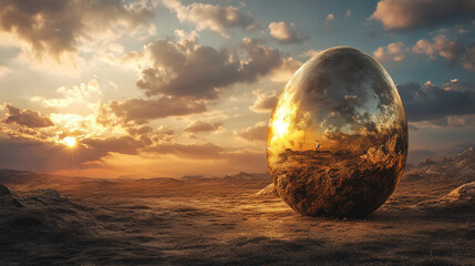 Imagine an egg that can transport anyone who touches it through time. 