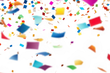Confetti effect png overlay, transparent background
