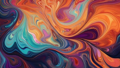 Abstract liquid swirl art