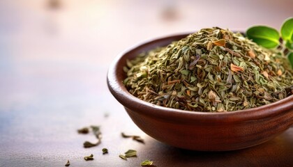 Fototapeta premium Dried herbs in a bowl