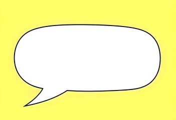 a vibrant empty message bubble on a yellow background with a playful cartoon style create with ai