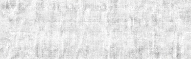 Fototapeta premium Canvas paper texture background, seamless pattern of blank white cotton linen fabric for design and print.