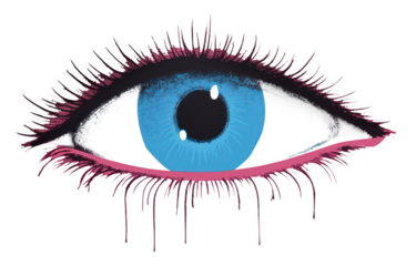 PNG Sclose up of an eye art painting drawing.