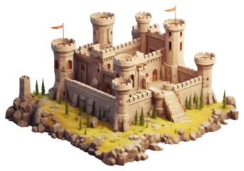 PNG Fortification architecture sandcastle building.