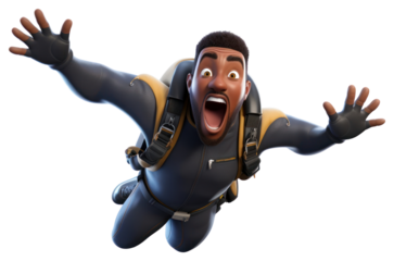 PNG Cartoon adult man white background.