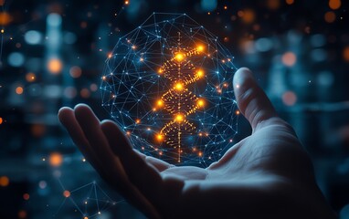 Biotechnology concept, research, development, innovation, advancing smart solutions from digital technology Businessman show biotechnology icon on virtual screen
