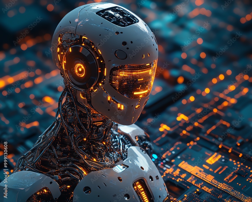 Aufkleber Developer updates software using AI technology, Software updates or operating system upgrades to keep your device up to date with enhanced functionality in new versions