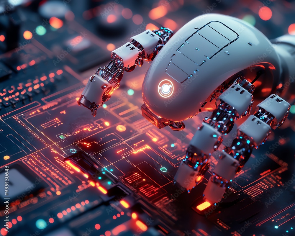 Poster Developer updates software using AI technology, Software updates or operating system upgrades to keep your device up to date with enhanced functionality in new versions
