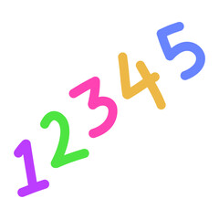 Cute hand drawn mathematics shape elements. Vector illustration of children's drawing