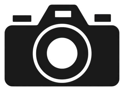 PNG Camera shape black white background.