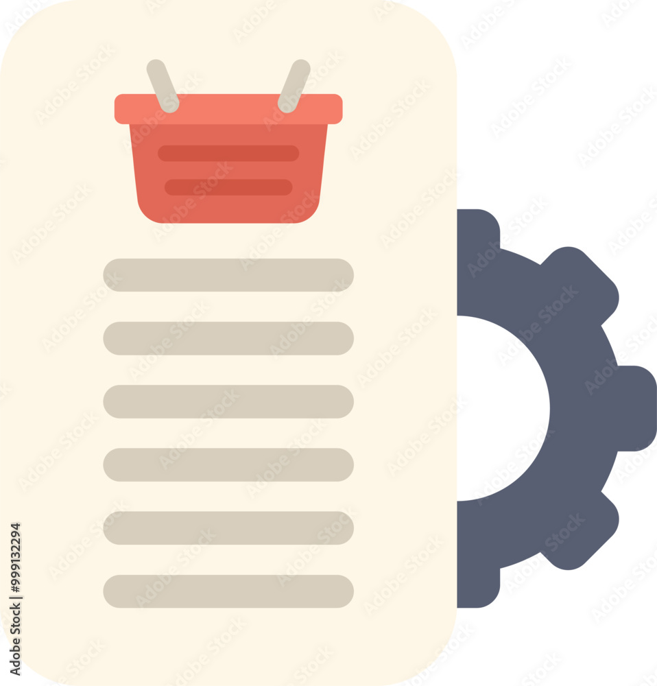 Poster icon of a shopping list undergoing automation for efficient and optimized processing