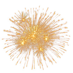 Fototapeta premium PNG Golden fireworks against black sky