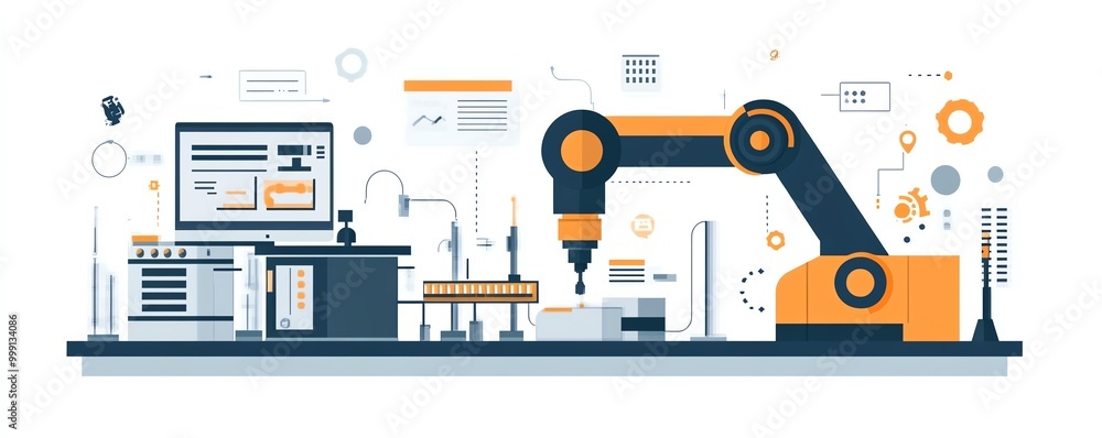 Aufkleber an icon for a website category titled automation it solutions