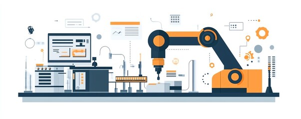 Obraz premium an icon for a website category titled Automation IT Solutions