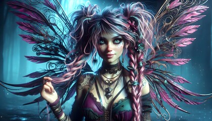 Fantasía Iridiscente: Hadas de la Noche Encantada