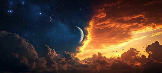 Fototapeta premium A contrasting sky view