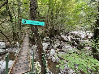 Godiča gorge (Triglav National Park, Slovenia) - Schlucht des Baches Godica (Triglav-Nationalpark, Slowenien) - Soteska Godiče ali potok Gadiča, Tolmin (Triglavski narodni park, Slovenija)