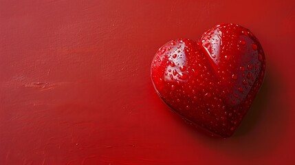 Fototapeta premium Red Heart on a Bold Red Background