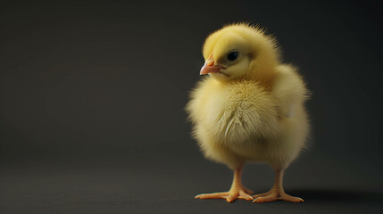 Obraz premium Cute Chick in the Nest, Full of Soft Feathers and Warmth