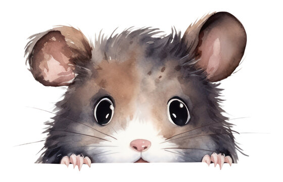 recommend clip art: Peeking black Hamster rat hamster mammal.