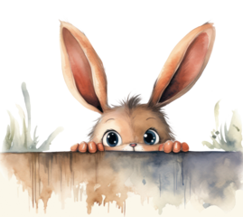PNG Peeking Rabbit animal mammal rabbit.