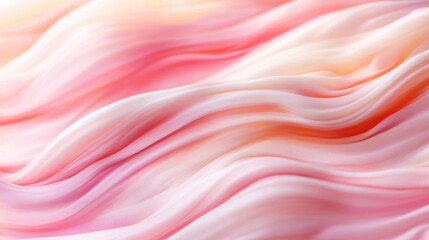 Obraz premium Soft pink waves ripple smoothly, illuminated by a gentle glow, evoking a sense of tranquility and elegance