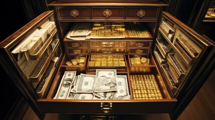 save full of cash gold bars