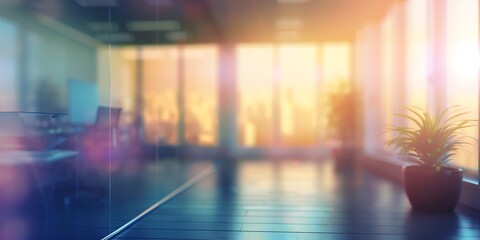 Blurred background of modern office interior