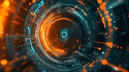 Obraz premium Abstract futuristic - Modern technology background design concept. Design digital technology concept. 3d illustration. 