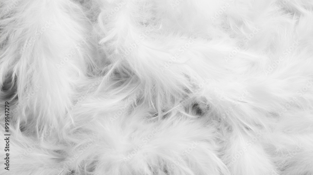 Poster a smooth surface adorned with intertwined white feathers creates a serene and calming backdrop ideal