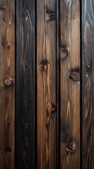 Wooden wall with vertical slats, modern interior design