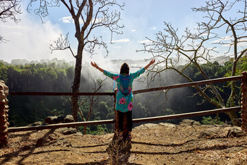 Victoria Falls, one of the Seven Natural Wonders of the World, is a breathtaking sight located on...
