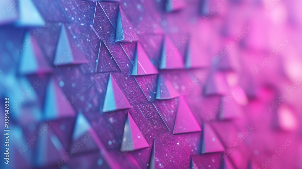 Poster a striking arrangement of purple triangles creates a mesmerizing geometric pattern with a vibrant gr